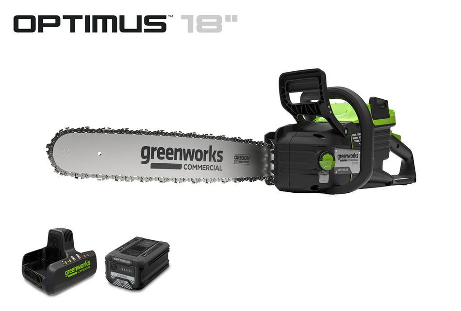 82V OPTIMUS 3.0 kW 20" Chainsaw Kit with CORE400 Battery & DP Charger | OCS500-C4DP-20