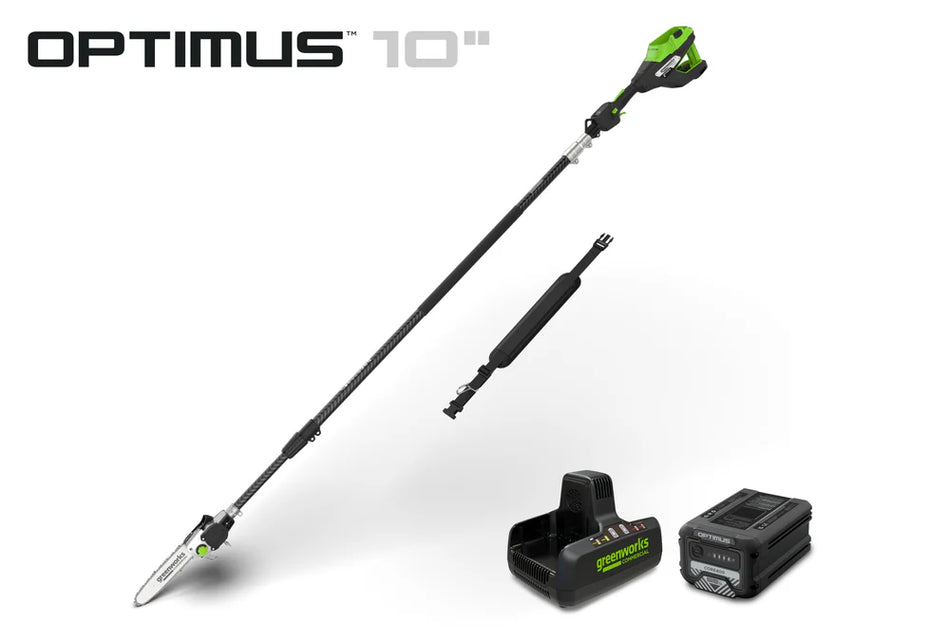 82V OPTIMUS 10" Polesaw with Carbon Fiber Shaft with CORE300 Battery and Charger | OPS300T-C3DP