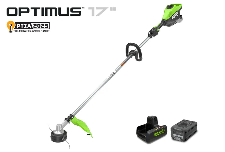 82V OPTIMUS 1.6kW 17" String Trimmer With (1) 4 Ah Battery and Dual Port Charger | ST161-4DP