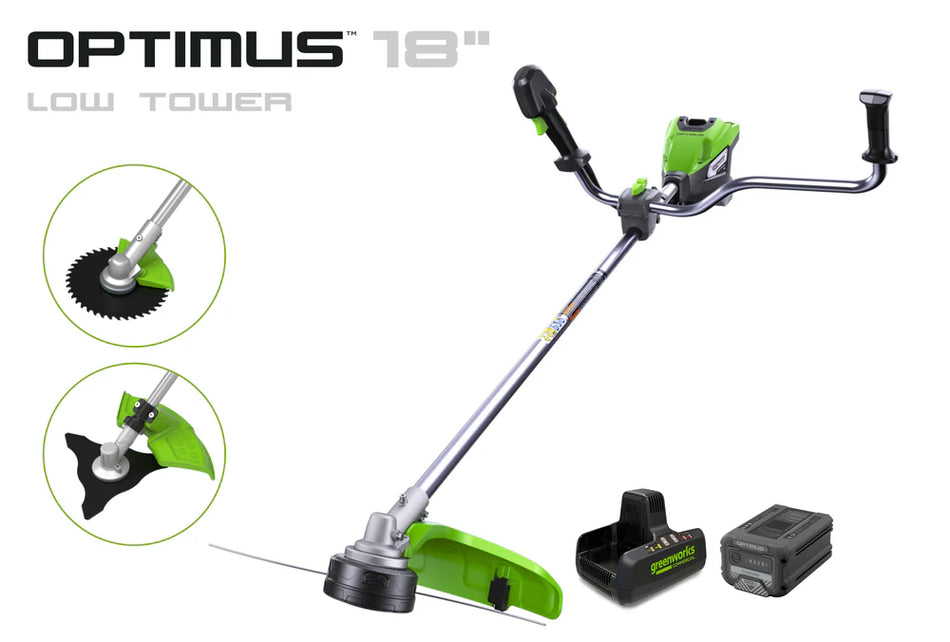 82V OPTIMUS 2.0kW 18" String Trimmer Brush Cutter Kit | TB201-C4DP