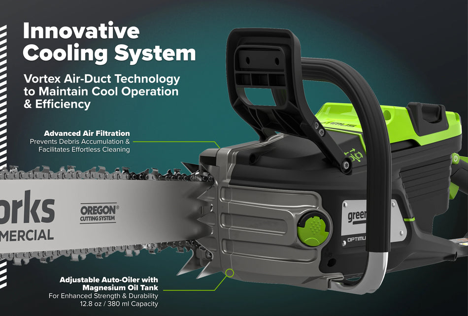82V OPTIMUS HOGSAW 5.0kw 24" Chainsaw Kit with CORE530 Battery & DP Charger | OCS800-C5DP-24
