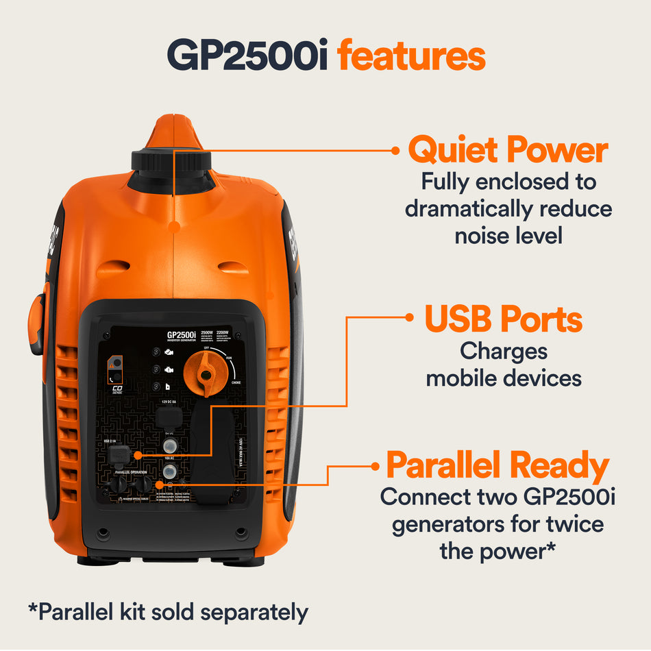 Portable Inverter Generator, 2500i | With COsense 49ST